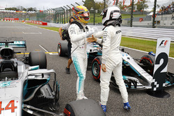 Polesitter Lewis Hamilton, Mercedes AMG F1, second place Valtteri Bottas, Mercedes AMG F1