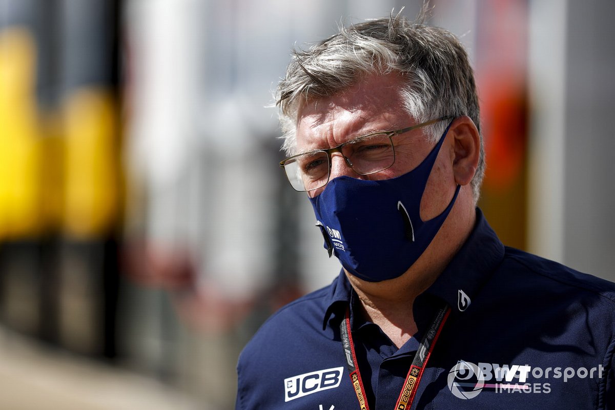 Otmar Szafnauer, Team Principal and CEO, Racing Point speaks to the media