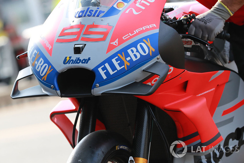 Vue détaillée des appendices aérodynamiques de Ducati Team