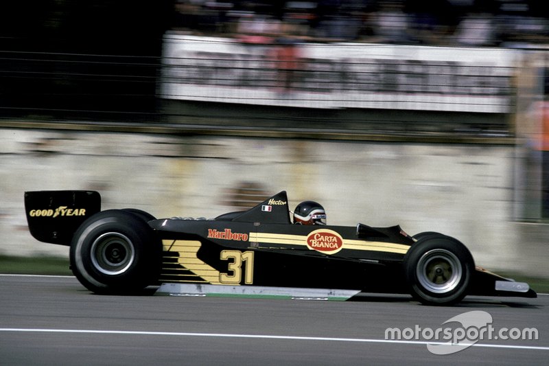 Hector Rebaque au volant de la Lotus T79 à Monaco.