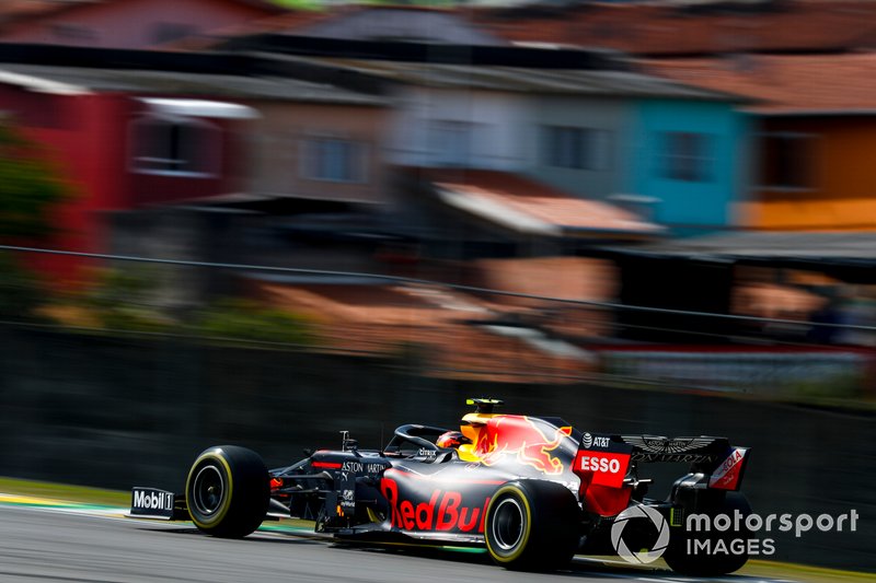 Alexander Albon, Red Bull RB15, en el GP de Brasil 2019.