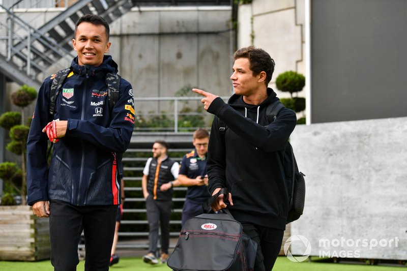 Александр Элбон, Red Bull Racing, и Ландо Норрис, McLaren