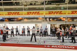 McLaren fitness regime in the pit lane