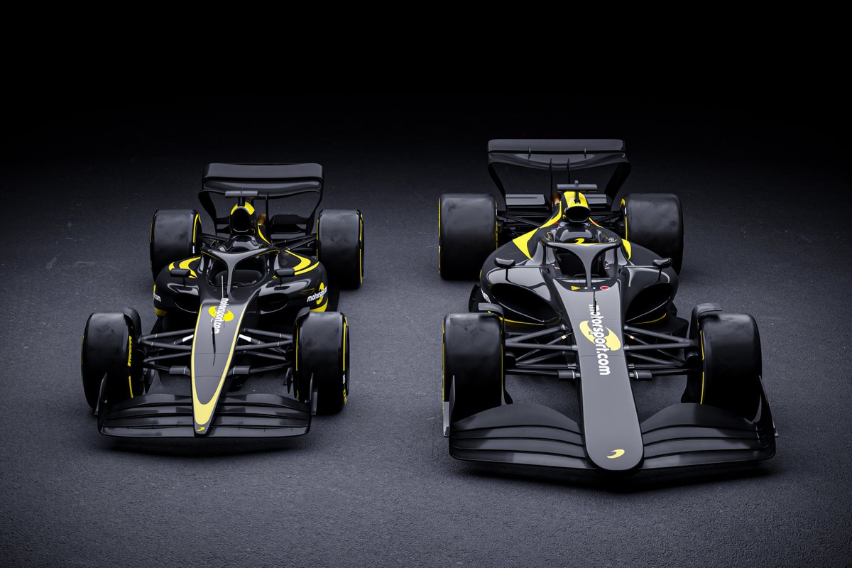 Comparación entre el concepto Motorsport.com y un modelo de 2022.
