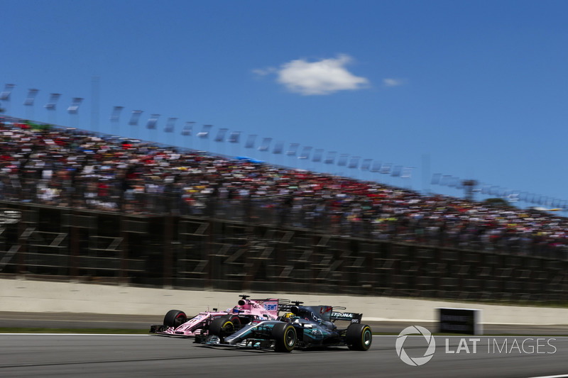 Льюіс Хемілтон, Mercedes AMG F1 W08, Серхіо Перес, Sahara Force India F1 VJM10