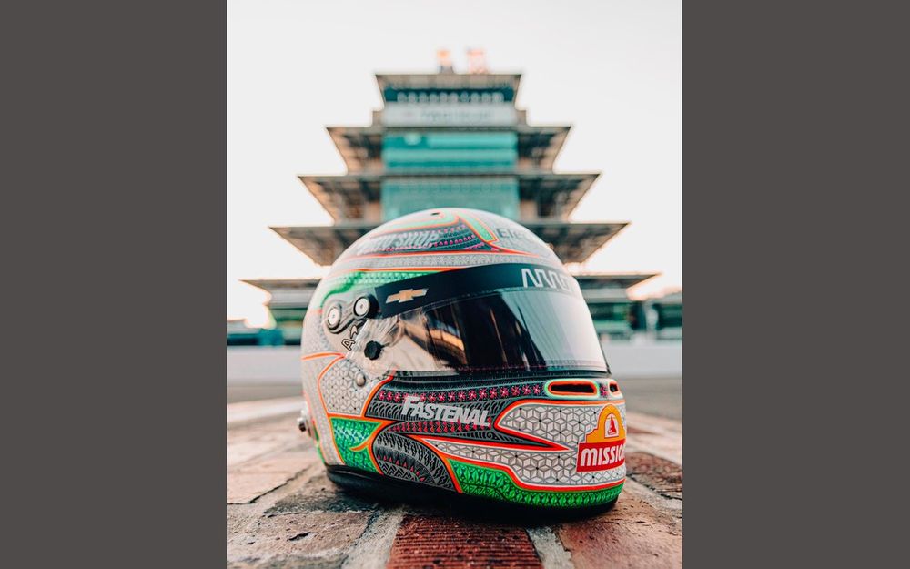 Casco de Patricio O'Ward, Arrow McLaren Chevrolet para Indy500