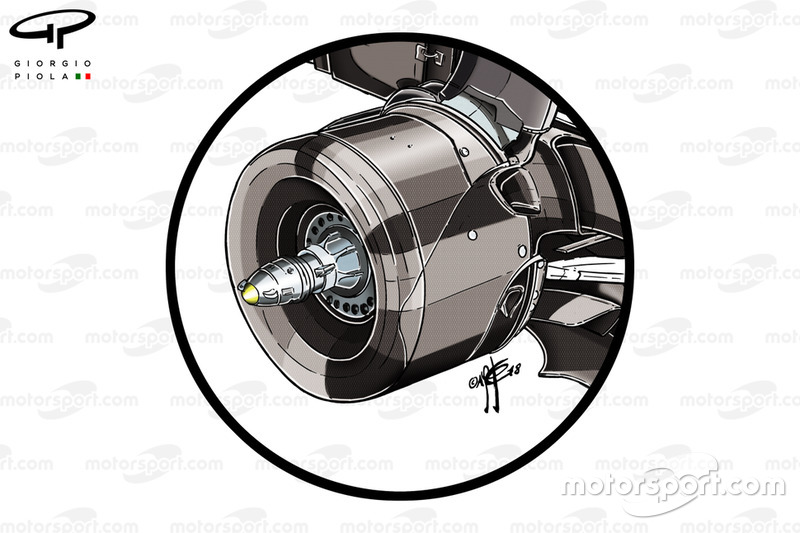 Mercedes F1 AMG W09, задній диск