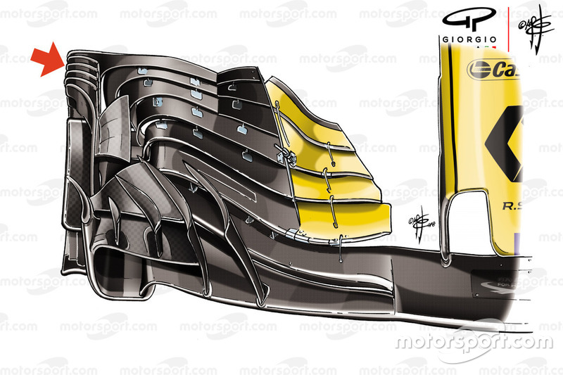 Aileron avant de la Renault Sport F1 Team R.S. 18
