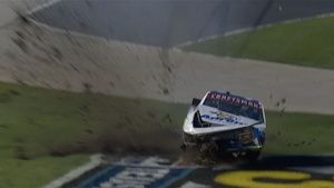 Riggs catches some air after spinning in the grass
