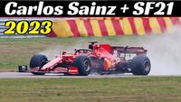 Carlos Sainz w Ferrari SF21 - Testy F1 we Fiorano