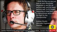 Formula 1: Mercedes felt enormous pressure to perform at British GP