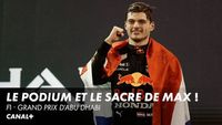 Le podium du sacre de Max Verstappen
