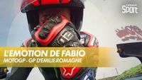 L'émotion de Fabio Quartararo à l'arrivée