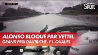 Sebastian Vettel bloque Fernando Alonso en qualifications du GP d'Autriche