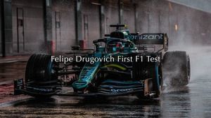 Las primeras vueltas de Drugovich al volante de un F1
