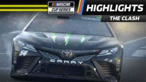 No. 54 of Ty Gibbs catches fire at Clash practice