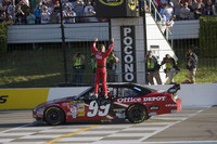 Edwards weathers the delay to win Pocono Edwards weathers the delay to win Pocono