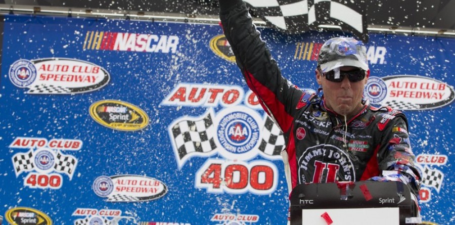 Harvick takes win in California with last lap pass Harvick takes win in California with last lap pass