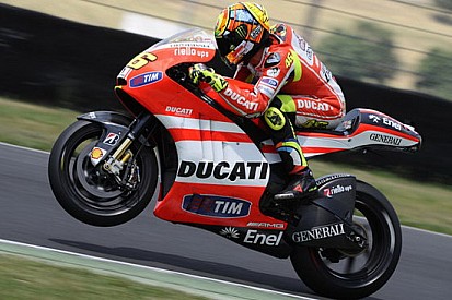 Una sessantina di giri senza problemi per Rossi