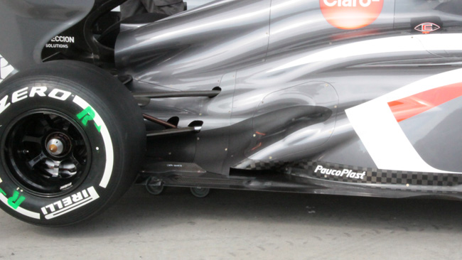La Sauber si riconverte gli scarichi a rampa