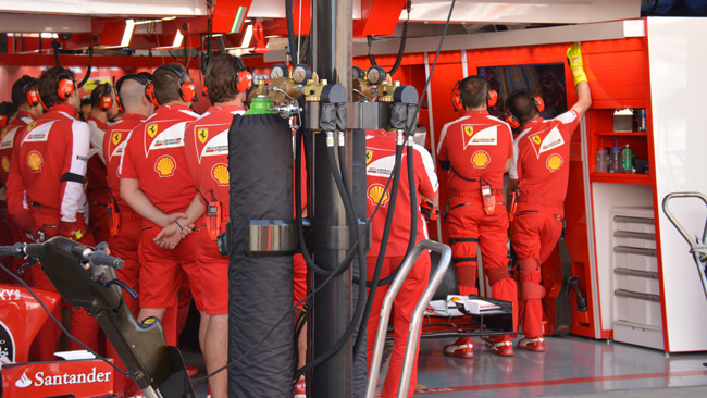 La Ferrari a lezione di pit stop in Corea
