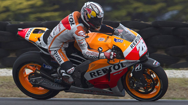 Un leggero dolore al collo ha rallentato Pedrosa