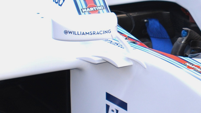 Williams: specchietti senza doppio supporto