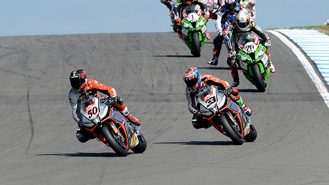 Ancora un podio per Guintoli, delusione per Melandri