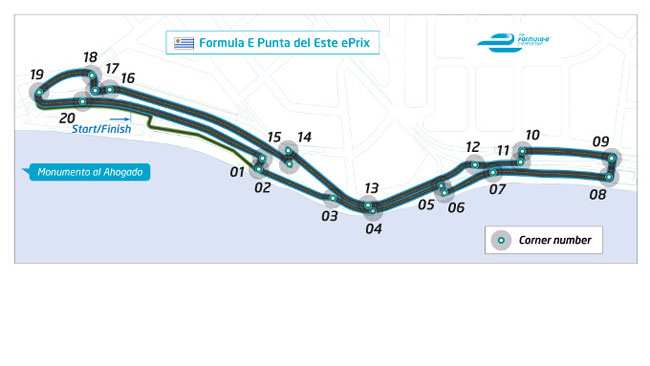 Ecco il tracciato di Punta del Este per la Formula E