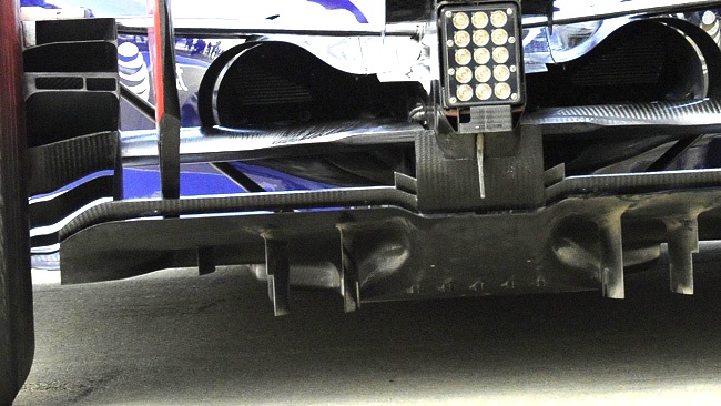 Red Bull: micro-vorticatori al centro del diffusore