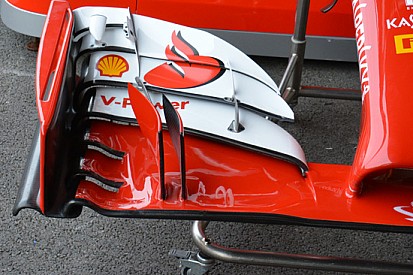 La Ferrari di Kimi senza gli upper flap dell'ala