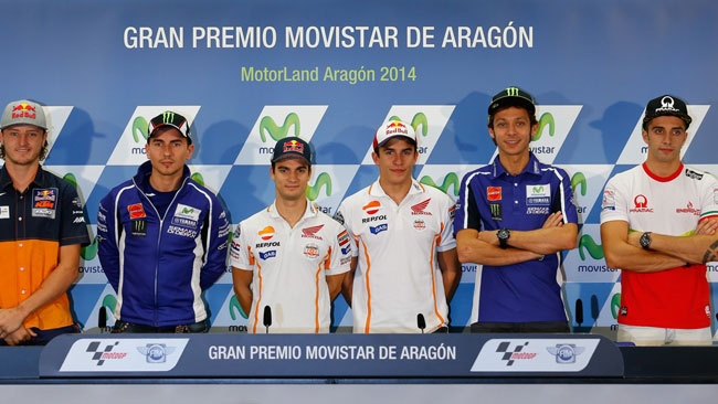 Aragon: è già sfida Honda-Yamaha in conferenza