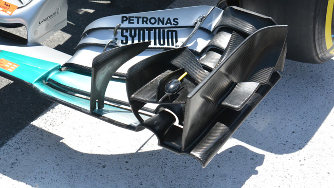 Mercedes: flap con meno corda nell'ala anteriore