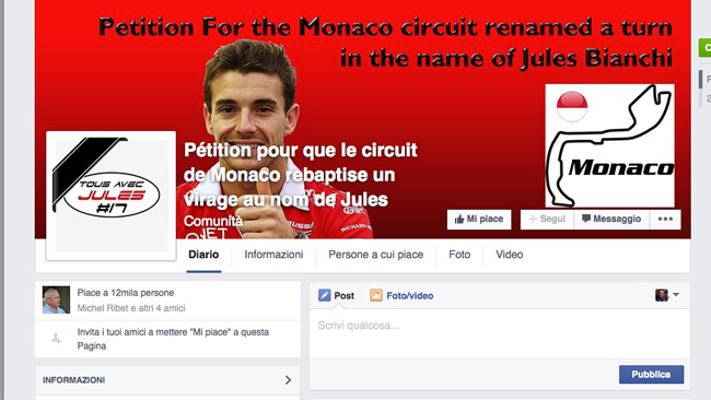 Bianchi: petizione per dedicargli una curva a Monaco
