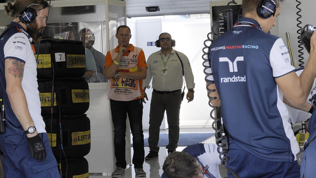 La Nanoprom nei box della Williams in Ungheria
