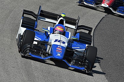 Pippa Mann en Pocono con el equipo Dale Coyne Racing