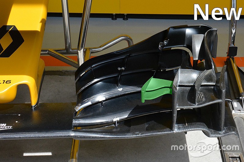 Renault: modificata l'ala anteriore sulla R.S.16