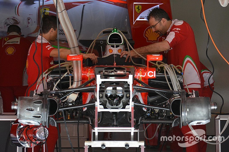 Tech update: Asymmetrische brake duct voor Ferrari in Barcelona