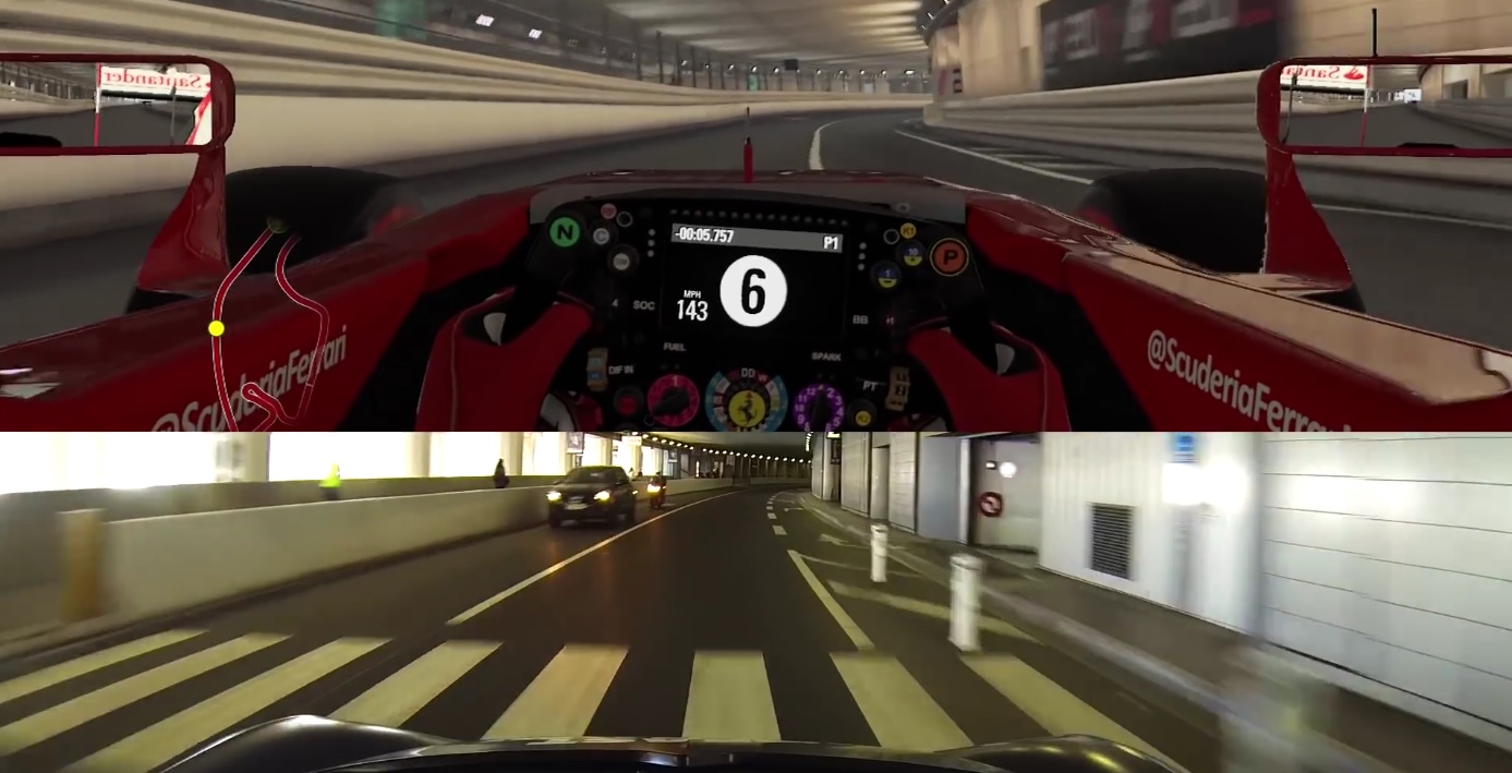 Bugatti Veyron Vs. F1 Monacóban: Valóság a játék ellen