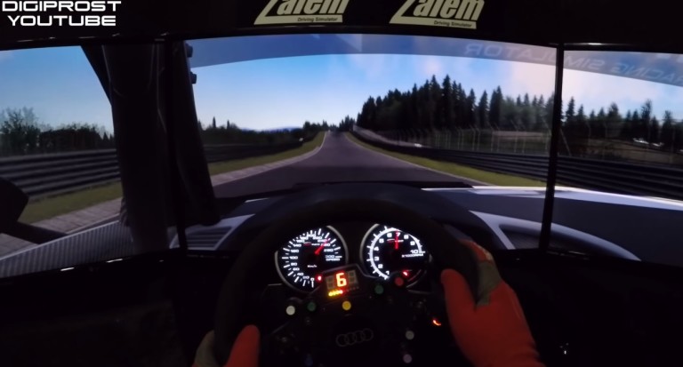 Brutális szimulátoros csapatás a „Zöld pokolban”: Audi R8 LMS GT3