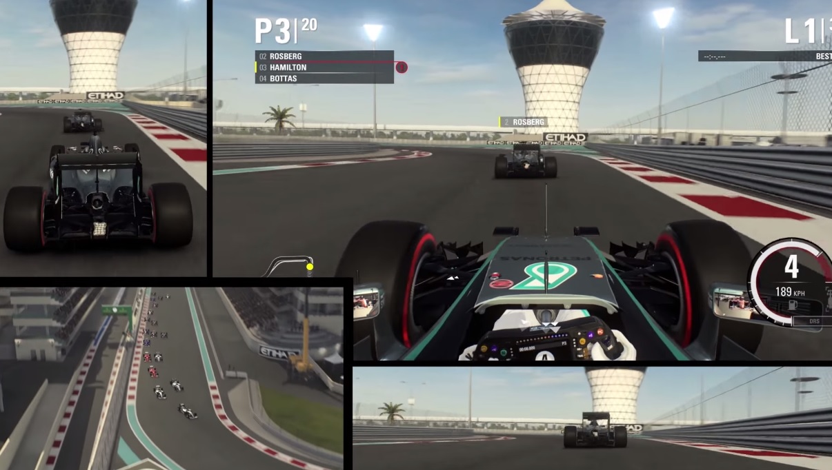 F1 2015: Különböző kameraállásokból a játék! Abu Dhabi, Hamilton!