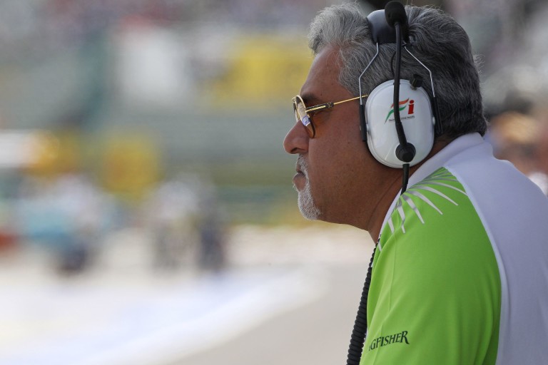 Mallya bűnlajstroma mit jelent a Force India számára?