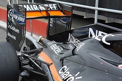 Force India: il profilo dell'ala posteriore diventa quasi piatto
