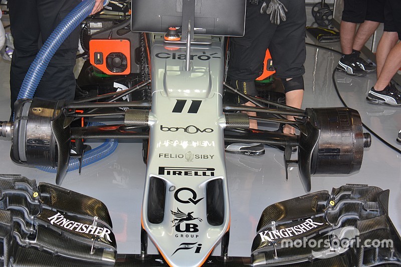 Breve análisis técnico: diseño asimétrico del freno del Force India VJM09