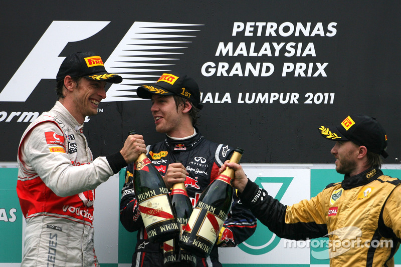 2011. 1. Sebastian Vettel, 2. Jenson Button, 3. Nick Heidfeld