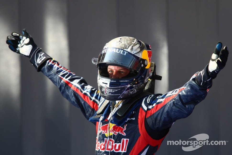 Race winner Sebastian Vettel, Red Bull Racing