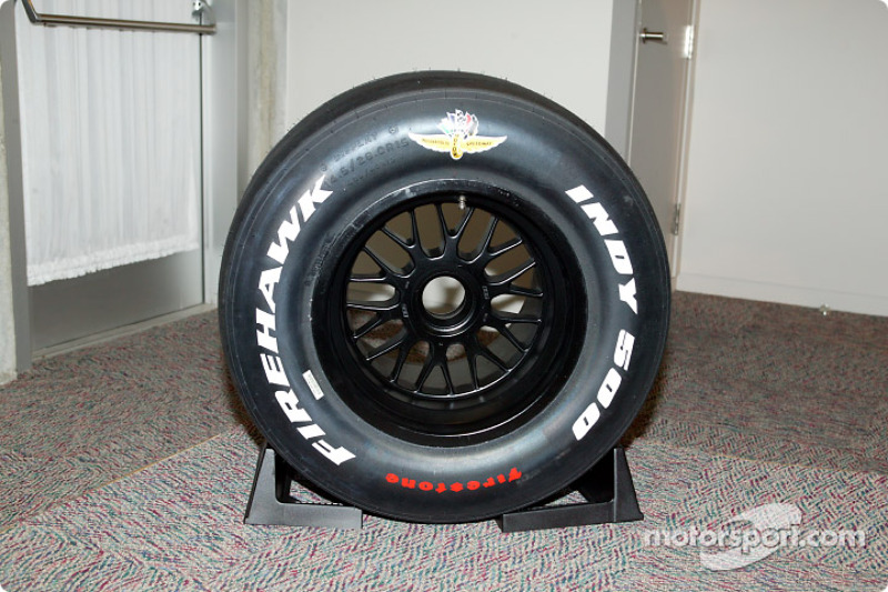 Firestone Firehawk Indy 500 racing tire at Indy 500
