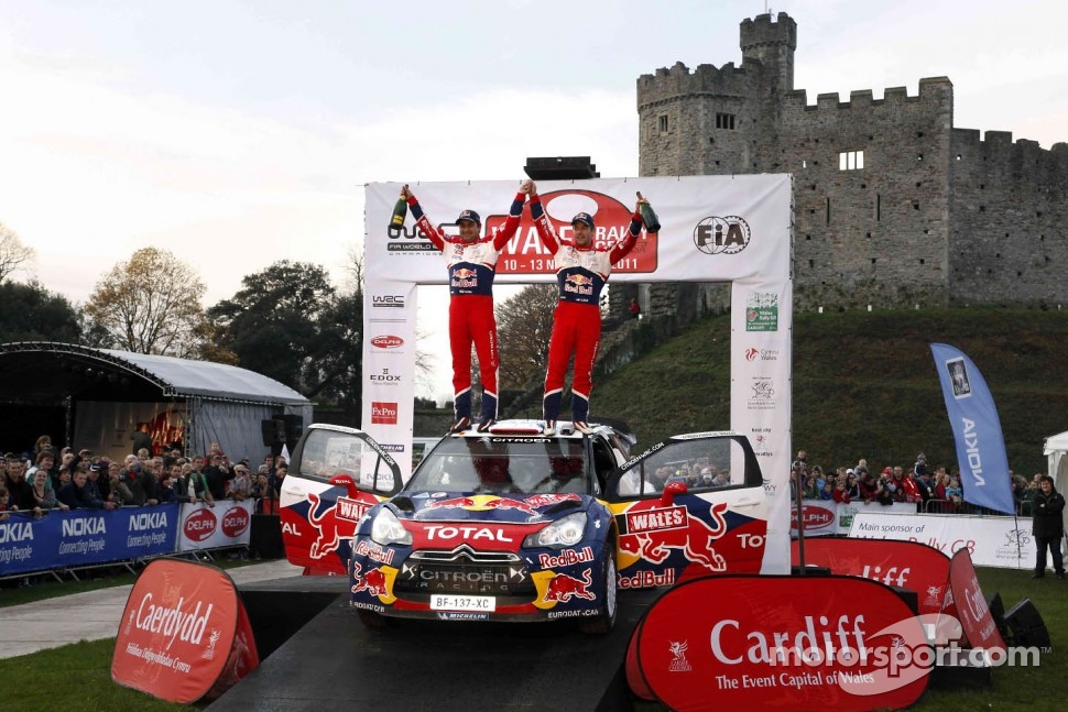 Sébastien Loeb and Daniel Elena, Citroën DS3 WRC, Citroën Total World Rally Team celebrate 8 WRC championships