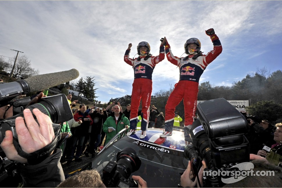 Winners Sébastien Loeb and Daniel Elena, Citroën DS3 WRC, Citroën Total World Rally Team
