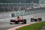 Fernando Alonso, Scuderia Ferrari and Sergio Perez, Sauber F1 Team